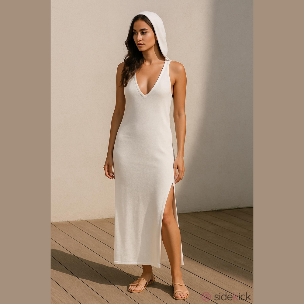 Urban Outfitters Hooded Maxi Dress, Gray Color - Picture 1 of 7